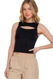 Crew Neck Cut Out Seamless Tank Top