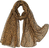Chiffon Scarf leopard Print