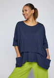 SOLENE Layered jersey tunic