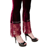 Laced and Studded Velvet Pants