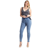 Curvy Denim Leggings All Over Stones