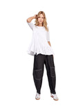 Papaya Relaxed Barrel Pants Black Denim