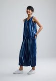 HARPER Batik-effect muslin top