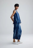 HARPER Batik-effect muslin top