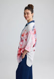 ROSALIE Long printed muslin shirt