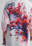 ROSALIE Long printed muslin shirt