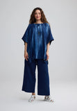QUINN Batik-effect back-button tunic