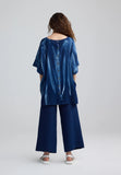 QUINN Batik-effect back-button tunic