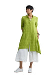 VELA Check-embroidered shirt dress