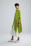 VELA Check-embroidered shirt dress