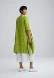 VELA Check-embroidered shirt dress
