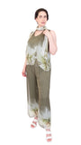 2 Piece Sleeveless Blouse w/ scarf