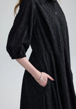 THESSIA Shirt collar midi dress LUUKAA