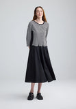 AVENIA Mixed-media striped dress LUUKAA Y0502