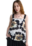 VALINA Floral print square-neck top