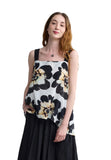 VALINA Floral print square-neck top