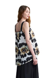VALINA Floral print square-neck top