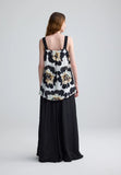 VALINA Floral print square-neck top