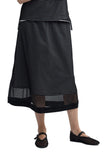 SAPHINA Striped mesh midi skirt