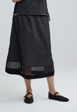 SAPHINA Striped mesh midi skirt