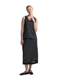 SAPHINA Striped mesh midi skirt