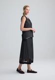 SAPHINA Striped mesh midi skirt