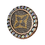 Oval Rhinestone Ring, Up-Cycled Oval Ring