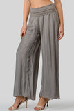 Pants in silk with elastic viscose lining