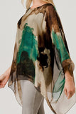 Printed silk tunic