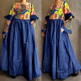 Long Denim/ Print Long Sleeve Dress/ Tall/ Plus Size