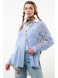 Floral Maya Shirt w/ Stripes