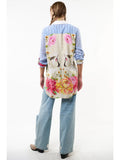 Floral Maya Shirt w/ Stripes