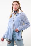 Floral Maya Shirt w/ Stripes