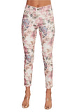 BLUSH FLORAL PRINT REVERSIBLE DENIM PANTS