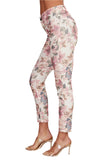 BLUSH FLORAL PRINT REVERSIBLE DENIM PANTS