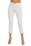 BLUSH FLORAL PRINT REVERSIBLE DENIM PANTS