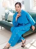Farrah French Scuba Pearl Long Pant