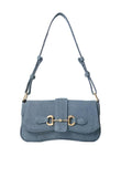 Modern Horsebit Denim Shoulder Bag