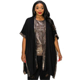 Sequin Contrast Kimono Curve