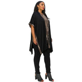 Sequin Contrast Kimono Curve