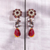 Emerald Green Statemen Earring | Flower | Floral