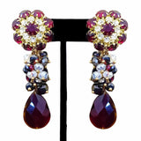 Emerald Green Statemen Earring | Flower | Floral