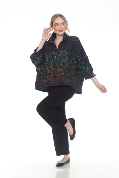 BRUSHSTROKE JACKET, MULTI-COLOR STATEMENT PIECE - Moonlight Jacket - 4048