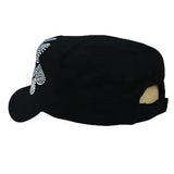 Volleyball Patterned Paw Rhinestone Cap