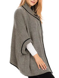 Monochrome Mini Pattern Single Hooked Cape Coat
