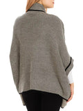 Monochrome Mini Pattern Single Hooked Cape Coat