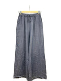 Wide Leg Elastic Waist Drawstring Pants 100% Linen