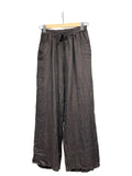 Wide Leg Elastic Waist Drawstring Pants 100% Linen