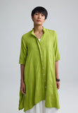 VELA Check-embroidered shirt dress