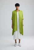 VELA Check-embroidered shirt dress